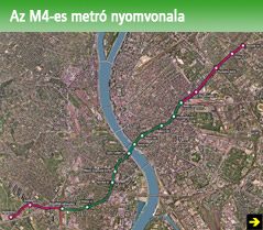 A 4-es metró nyomvonala